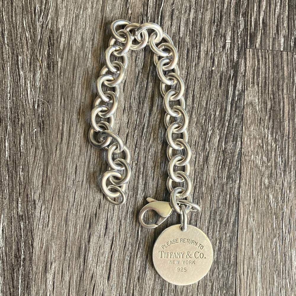 Tiffany & Co. Silver Link Bracelet with Charm